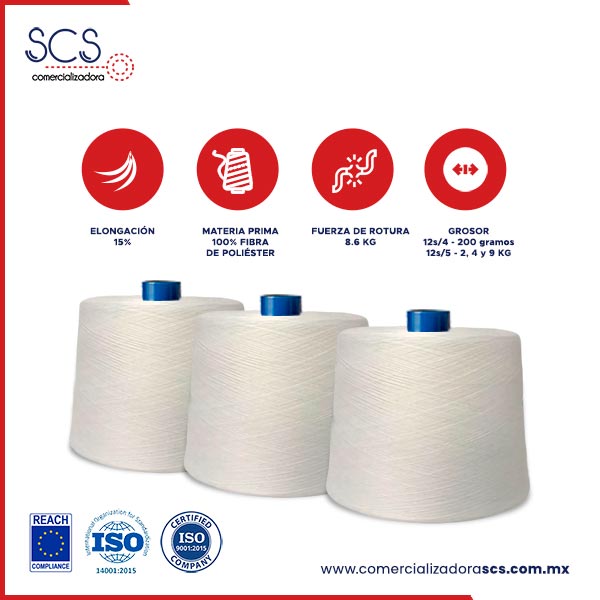 Hilos 100% poliester
